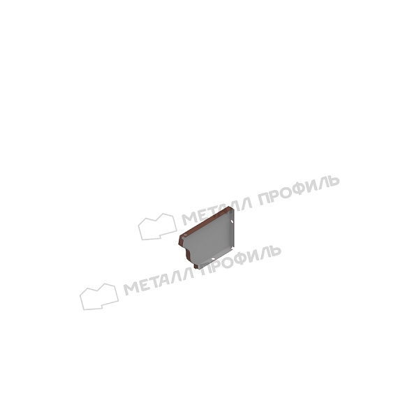 Заглушка желоба 120х86 левая (ПЭ-01-8017-0.5) ― заказать по доступной стоимости (95 ₽) в Бийске.